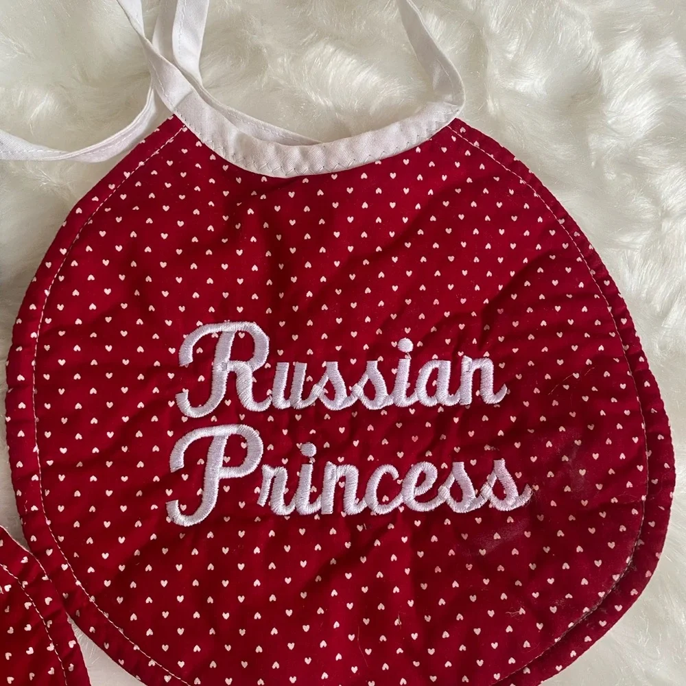 Red and White Polka Dot Baby Bibs Set